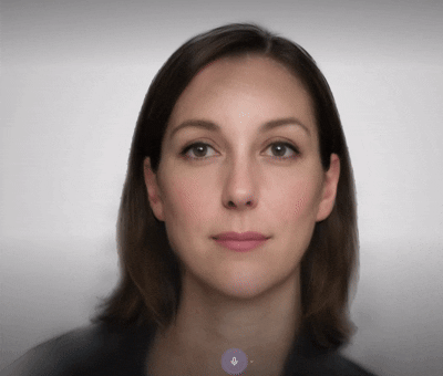 AI avatar speaking on behalf of the business